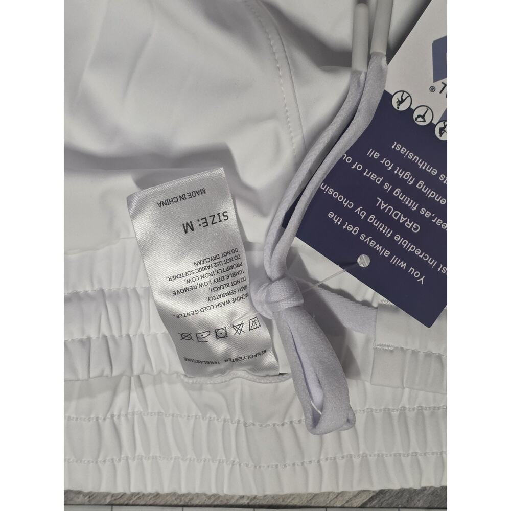 G Gradual Mens Joggers Sweatpants White Size M NWT Activewear Zip Pockets - Picture 2 of 4